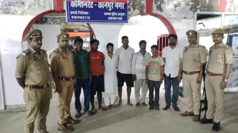 नमक फैक्ट्री के पास जुआ खेलते सात गिरफ्तार