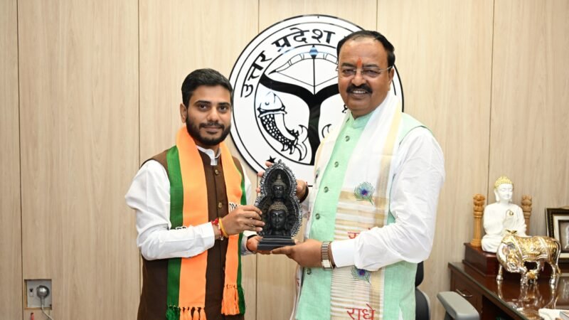 उपमुख्यमंत्री से मिले आदित्य त्रिवेदी कानपुर-बुंदेलखंड की सीटों पर हुई चर्चा