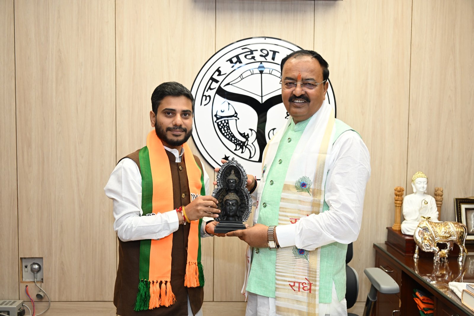 उपमुख्यमंत्री से मिले आदित्य त्रिवेदी कानपुर-बुंदेलखंड की सीटों पर हुई चर्चा