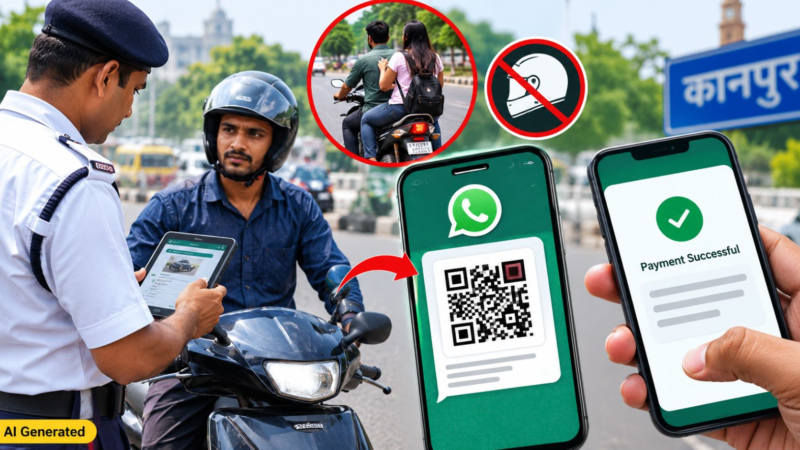 ई-चालान एप अपडेट, अब पीछे बैठे बिना हेलमेट सवारी पर भी कार्रवाई