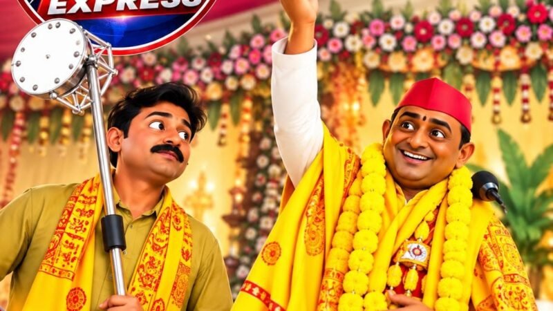 चक्र और त्रिशूल के साथ अखिलेश यादव: आस्था का सम्मान या बदलती सियासत का संकेत?