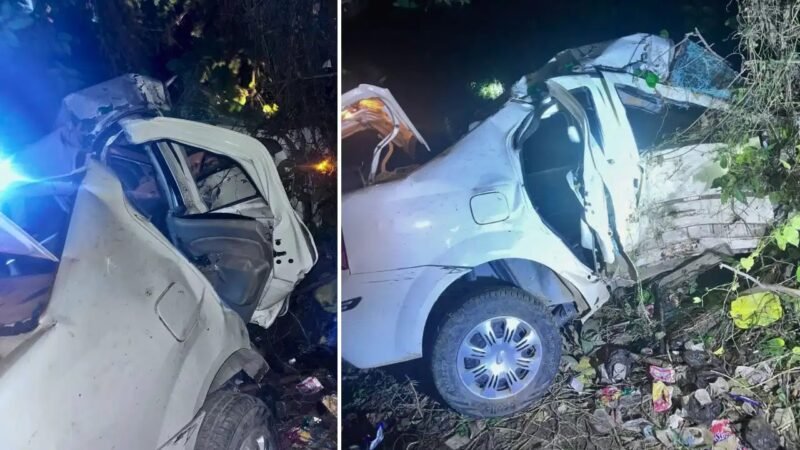 कुशीनगर में भीषण सड़क हादसा, पेड़ से टकराई तेज रफ्तार कार; चार युवकों की मौत, तीन घायल
