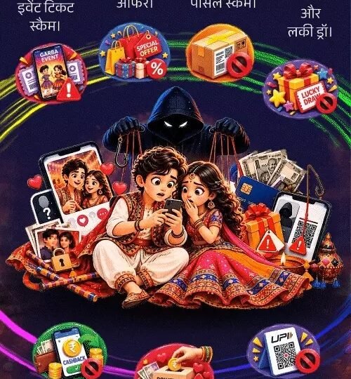 साइबर लिटरेसी- नवरात्रि में सक्रिय हुए ठग:गरबा पार्टनर के नाम पर स्कैम, जानें कैसे बचें