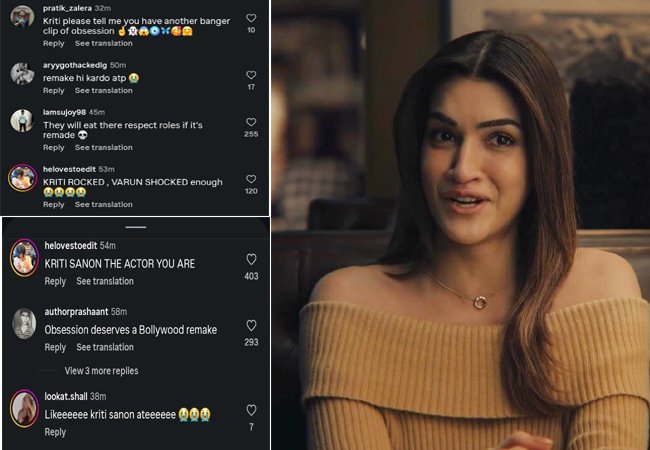 ऑब्सेशन’ के प्रोमो में कृति सेनन की परफॉर्मेंस ने जीता फैंस का दिल