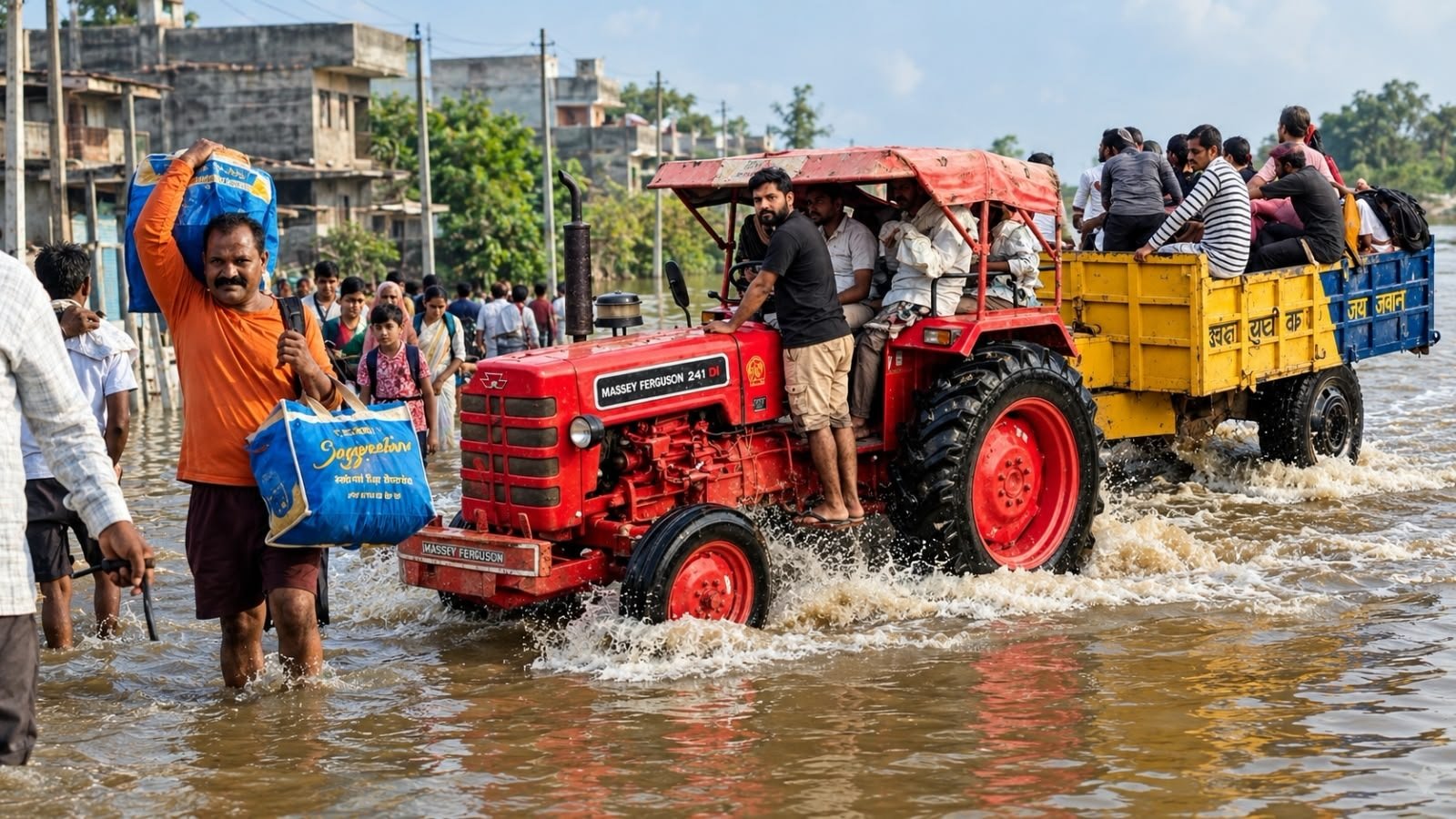 गोमती की बाढ़ से लखनऊ में हाहाकार, घरों में घुसा पानी