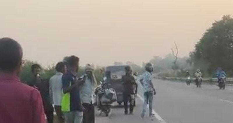 अज्ञात वाहन की टक्कर से बाइक सवार युवक की मौत